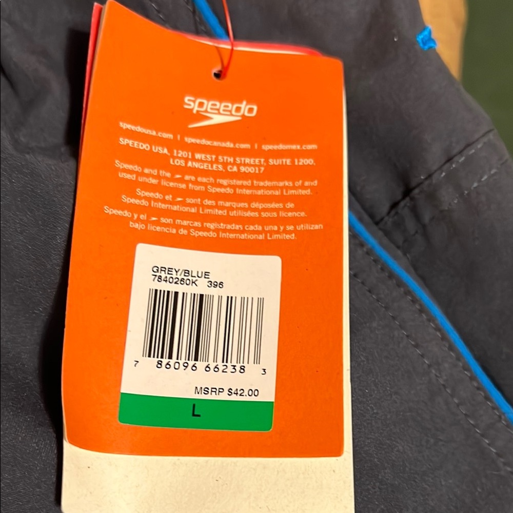 Speedo Grey and Blue Swim Shorts